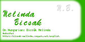 melinda bicsak business card
